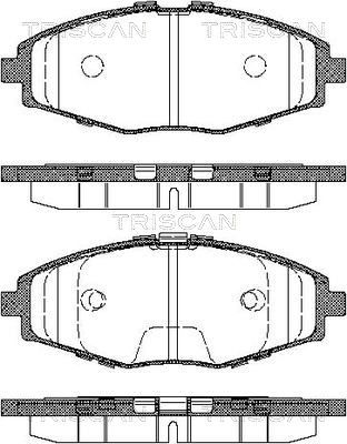 TRISCAN Комплект тормозных колодок, дисковый тормоз 8110 21002