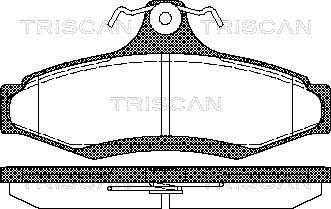 TRISCAN Комплект тормозных колодок, дисковый тормоз 8110 21004