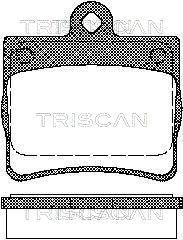 TRISCAN Bremžu uzliku kompl., Disku bremzes 8110 23016