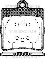 TRISCAN Bremžu uzliku kompl., Disku bremzes 8110 23018