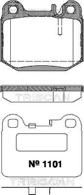 TRISCAN Комплект тормозных колодок, дисковый тормоз 8110 23032