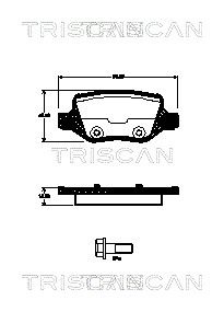 TRISCAN Комплект тормозных колодок, дисковый тормоз 8110 23045