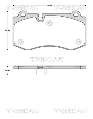 TRISCAN Комплект тормозных колодок, дисковый тормоз 8110 23049
