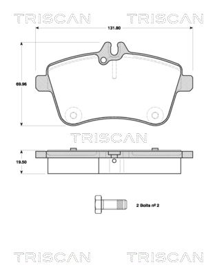 TRISCAN Комплект тормозных колодок, дисковый тормоз 8110 23053