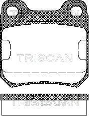 TRISCAN Bremžu uzliku kompl., Disku bremzes 8110 24866