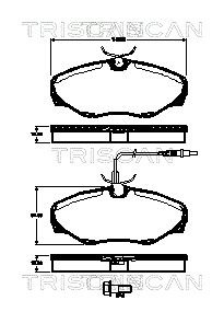 TRISCAN Комплект тормозных колодок, дисковый тормоз 8110 25024