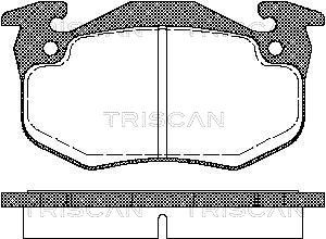 TRISCAN Комплект тормозных колодок, дисковый тормоз 8110 25177