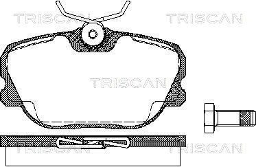 TRISCAN Комплект тормозных колодок, дисковый тормоз 8110 27894
