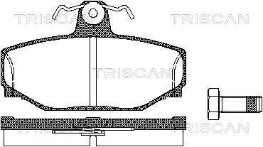 TRISCAN Комплект тормозных колодок, дисковый тормоз 8110 27919