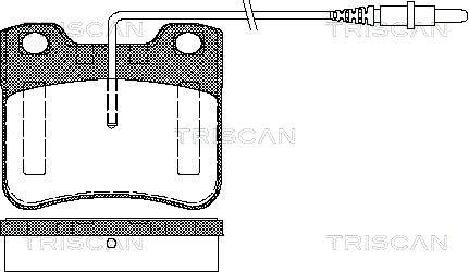 TRISCAN Комплект тормозных колодок, дисковый тормоз 8110 28958