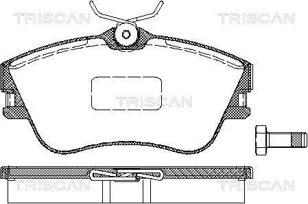 TRISCAN Комплект тормозных колодок, дисковый тормоз 8110 29001
