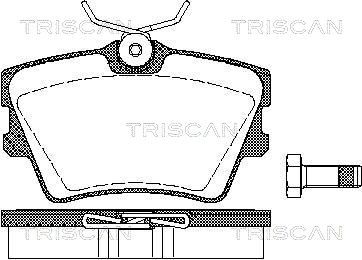 TRISCAN Комплект тормозных колодок, дисковый тормоз 8110 29014