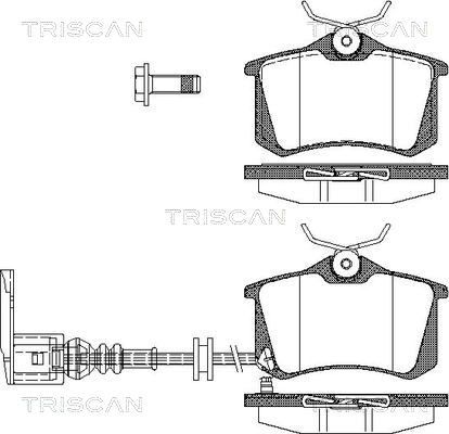 TRISCAN Комплект тормозных колодок, дисковый тормоз 8110 29036