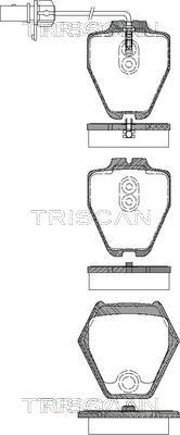 TRISCAN Комплект тормозных колодок, дисковый тормоз 8110 29045
