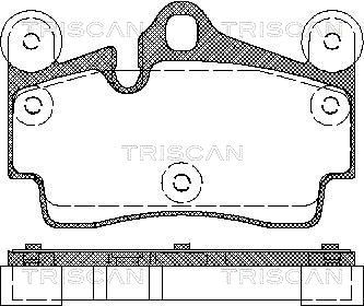 TRISCAN Комплект тормозных колодок, дисковый тормоз 8110 29050