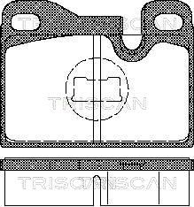 TRISCAN Комплект тормозных колодок, дисковый тормоз 8110 29158