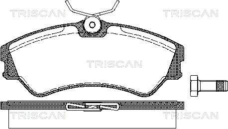 TRISCAN Комплект тормозных колодок, дисковый тормоз 8110 29939