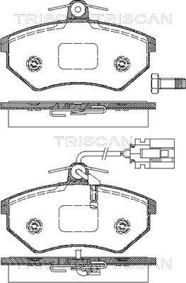 TRISCAN Комплект тормозных колодок, дисковый тормоз 8110 29976