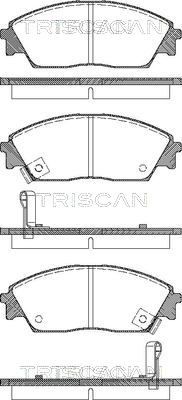 TRISCAN Комплект тормозных колодок, дисковый тормоз 8110 40977