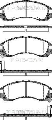 TRISCAN Комплект тормозных колодок, дисковый тормоз 8110 42002