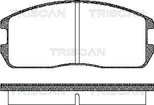 TRISCAN Bremžu uzliku kompl., Disku bremzes 8110 42832