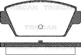 TRISCAN Комплект тормозных колодок, дисковый тормоз 8110 42909