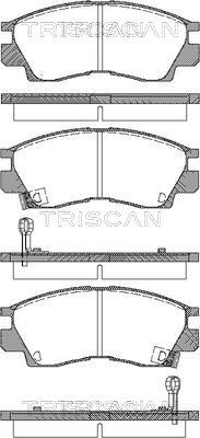 TRISCAN Комплект тормозных колодок, дисковый тормоз 8110 42914