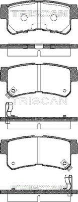 TRISCAN Комплект тормозных колодок, дисковый тормоз 8110 43018