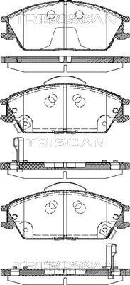 TRISCAN Комплект тормозных колодок, дисковый тормоз 8110 43023