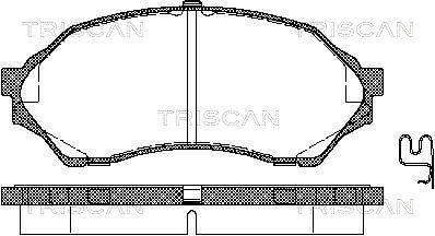 TRISCAN Bremžu uzliku kompl., Disku bremzes 8110 50001