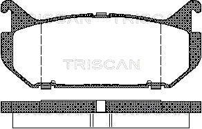 TRISCAN Комплект тормозных колодок, дисковый тормоз 8110 50184