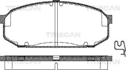 TRISCAN Комплект тормозных колодок, дисковый тормоз 8110 50187