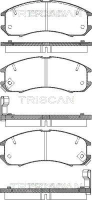 TRISCAN Комплект тормозных колодок, дисковый тормоз 8110 50881