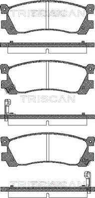 TRISCAN Комплект тормозных колодок, дисковый тормоз 8110 50896