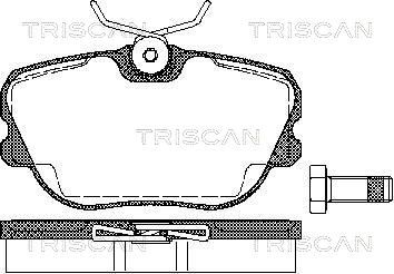 TRISCAN Комплект тормозных колодок, дисковый тормоз 8110 65973