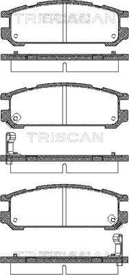 TRISCAN Bremžu uzliku kompl., Disku bremzes 8110 68171