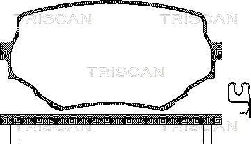 TRISCAN Комплект тормозных колодок, дисковый тормоз 8110 69002