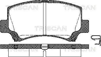 TRISCAN Комплект тормозных колодок, дисковый тормоз 8110 69006