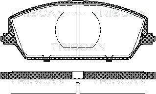 TRISCAN Комплект тормозных колодок, дисковый тормоз 8110 69009