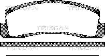 TRISCAN Комплект тормозных колодок, дисковый тормоз 8110 70124