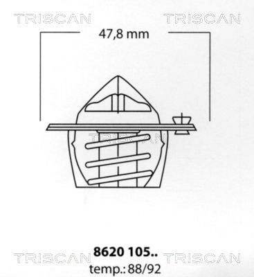 TRISCAN Termostats, Dzesēšanas šķidrums 8620 10588