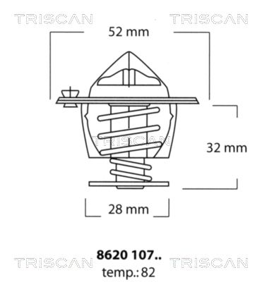TRISCAN Термостат, охлаждающая жидкость 8620 10782