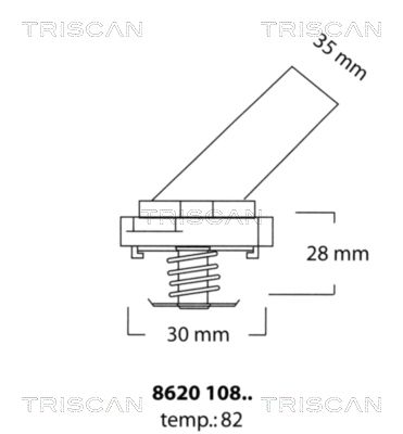 TRISCAN Termostats, Dzesēšanas šķidrums 8620 10882