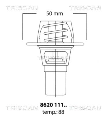TRISCAN Термостат, охлаждающая жидкость 8620 11191