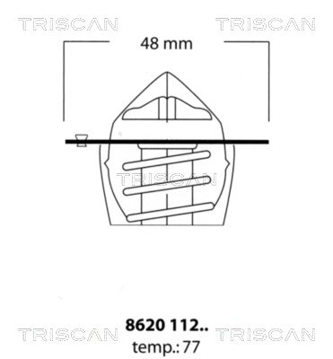 TRISCAN Termostats, Dzesēšanas šķidrums 8620 11277