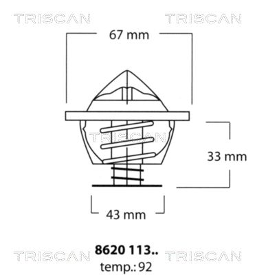TRISCAN Termostats, Dzesēšanas šķidrums 8620 11392