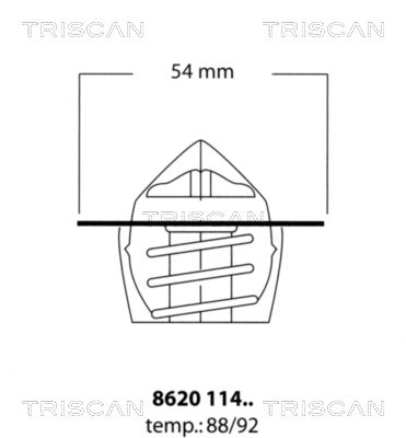 TRISCAN Termostats, Dzesēšanas šķidrums 8620 11492