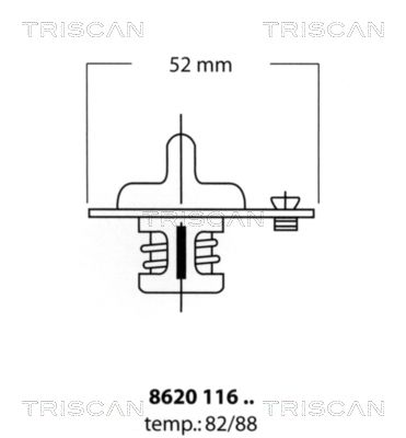 TRISCAN Termostats, Dzesēšanas šķidrums 8620 11682