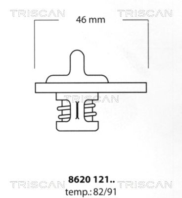 TRISCAN Termostats, Dzesēšanas šķidrums 8620 12182