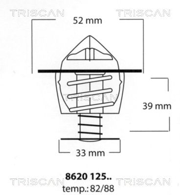 TRISCAN Termostats, Dzesēšanas šķidrums 8620 12582